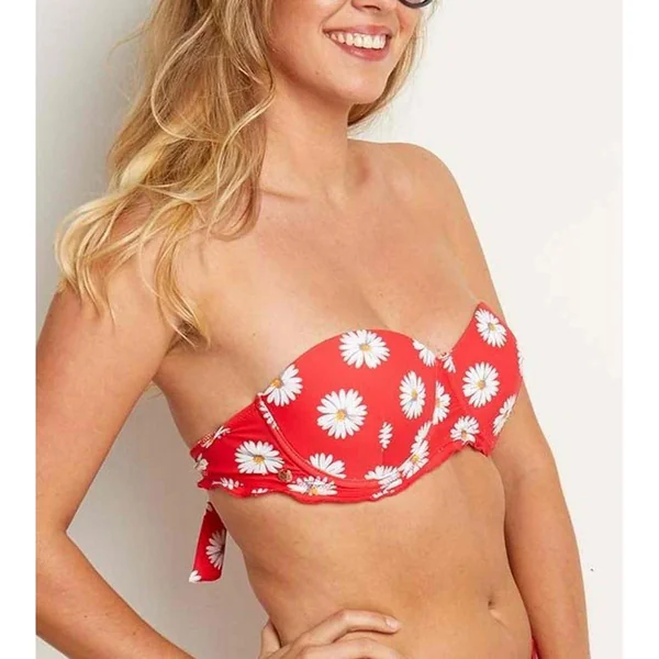 Haut de maillot de bain armatures Floral Rouge Brigitte Bardot