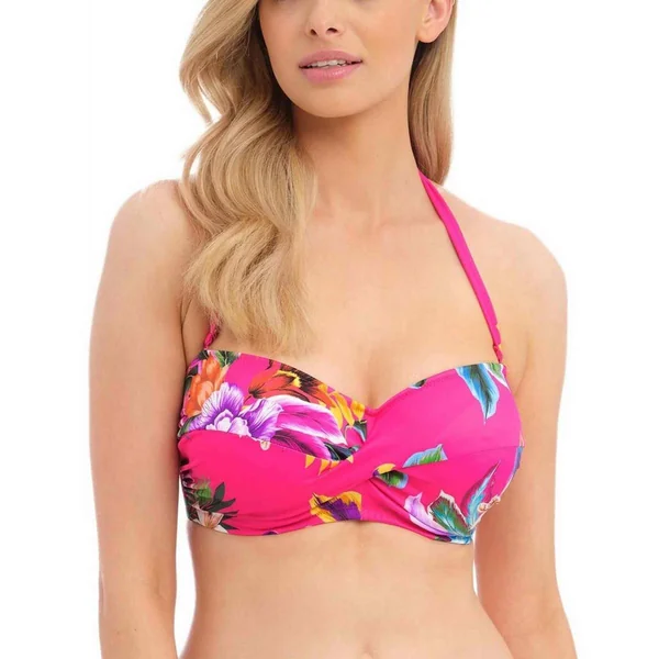 Haut de maillot de bain Bandeau Armatures - Rose Fantasie Bain HALKIDIKI en nylon Fantasie Bain