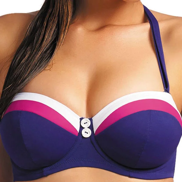 Haut de maillot de bain bandeau Bleu Freya Maillots