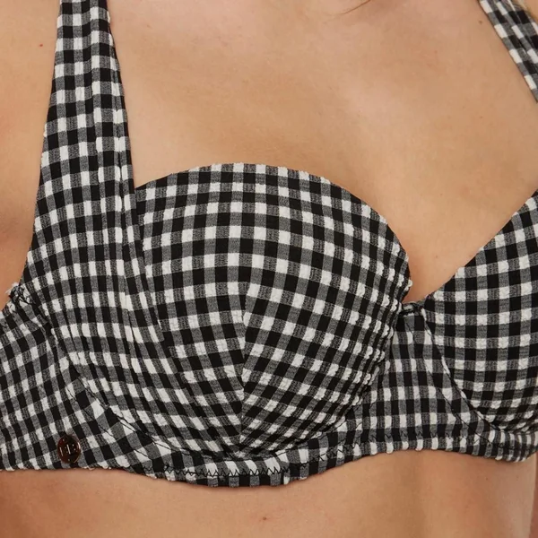 Haut de maillot de bain bandeau noir Madrague Brigitte Bardot