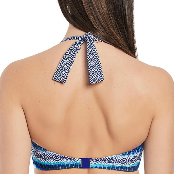 Haut de maillot de bain bandeau twisté à armatures Imprimé - bleu Fantasie Bain