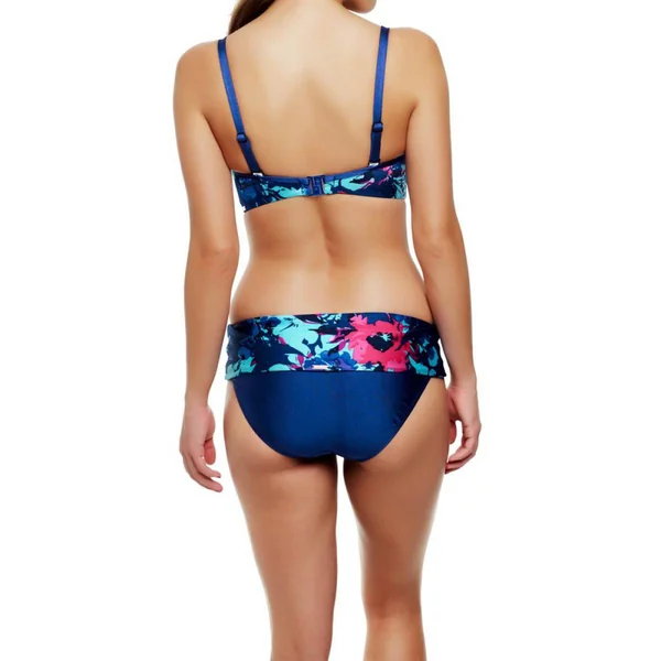 Haut de maillot de bain bandeau à armatures - Motif fleurs Panache Maillot