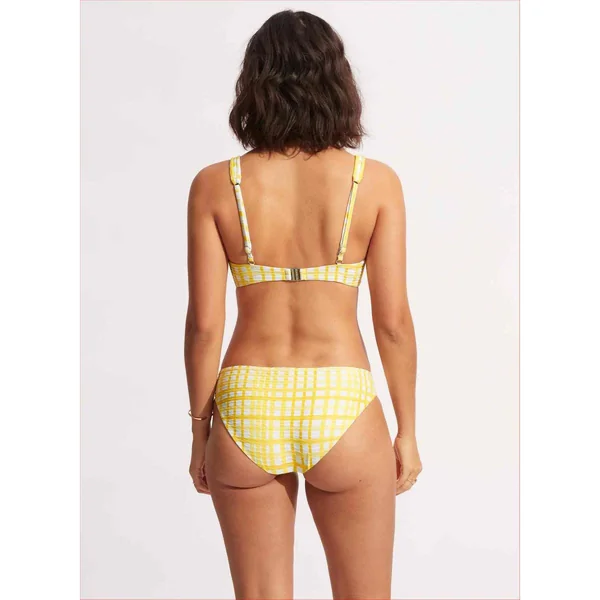 Haut de maillot de bain bralette - Jaune Amalfi Check Seafolly