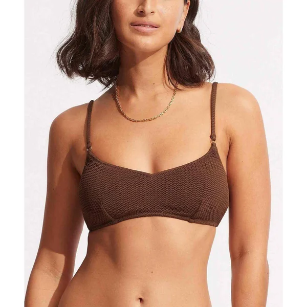 Haut de maillot de bain bralette - Marron Sea Dive Seafolly