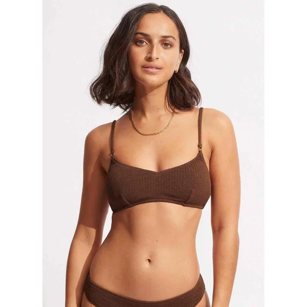 Haut de maillot de bain bralette - Marron Sea Dive Seafolly