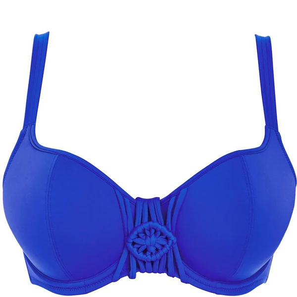 Haut de maillot de bain décolleté coeur paddé à armatures Bleu MACRAME Freya Maillots