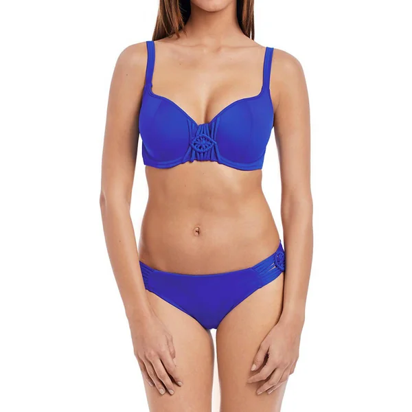 Haut de maillot de bain décolleté coeur paddé à armatures Bleu MACRAME Freya Maillots