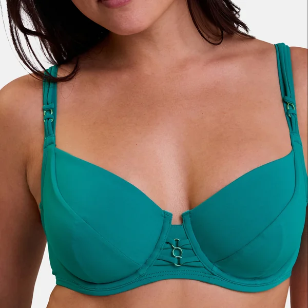 Haut de maillot de bain emboitant avec armatures Moorea - Bleu Sans Complexe Bain