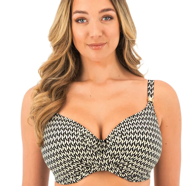 Haut de maillot de bain - Noir avec Motif Fantasie Bain