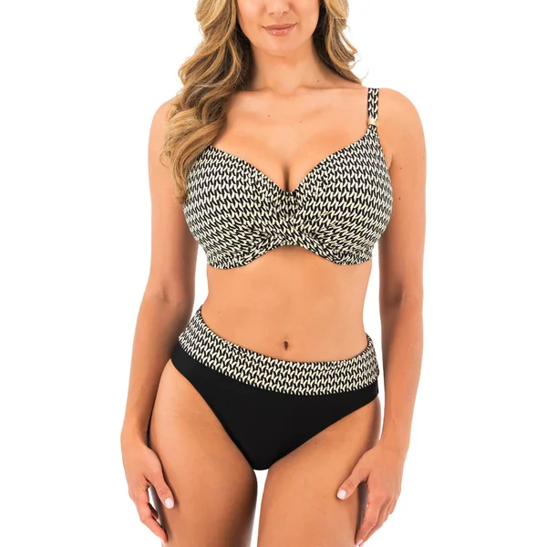 Haut de maillot de bain - Noir avec Motif Fantasie Bain