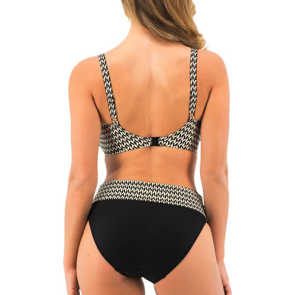 Haut de maillot de bain - Noir avec Motif Fantasie Bain