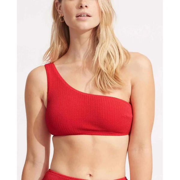 Haut de maillot de bain one shoulder - Rouge Seafolly