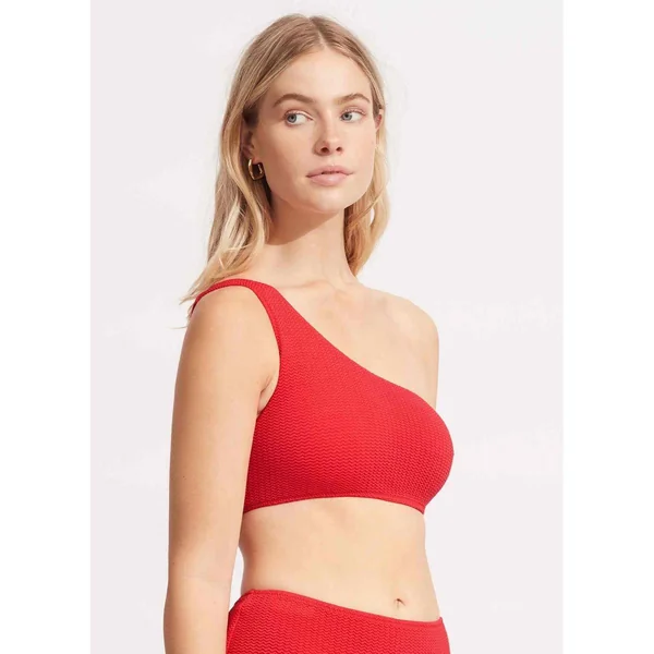 Haut de maillot de bain one shoulder - Rouge Seafolly