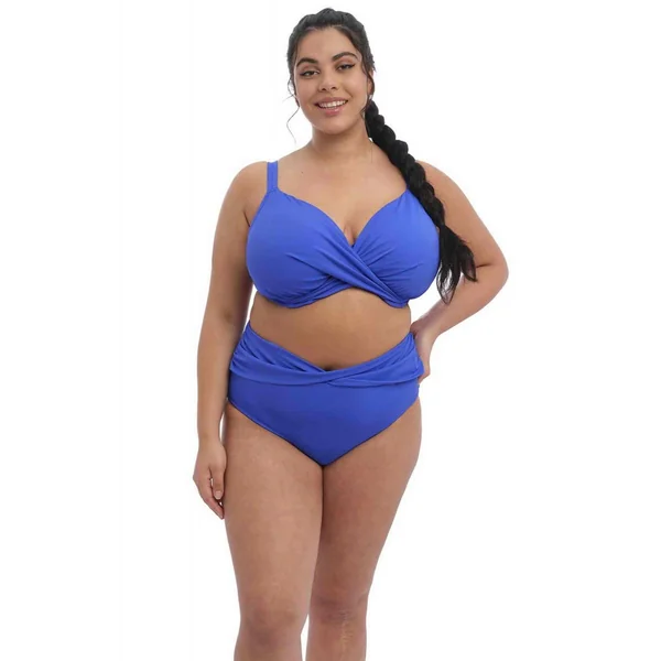 Haut de maillot de bain plongeant armatures - Bleu MAGNETIC en nylon Elomi Bain