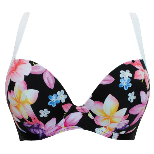 Haut de maillot de bain plongeant armatures Curvy Kate Maillot TROPICANA Black print Curvy Kate Maillot