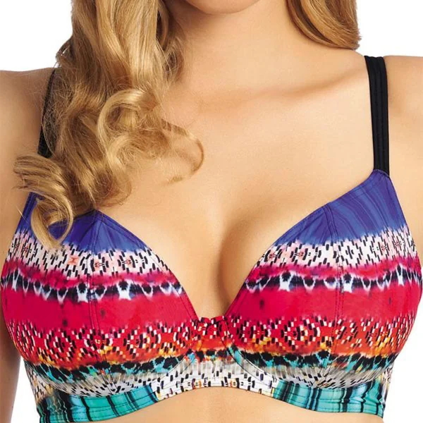 Haut de maillot de bain plongeant Freya Maillots bleu rouge Freya Maillots