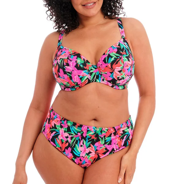 Haut de Maillot de Bain Plongeant Sans Armature Elomi Bain SAVANETA Noir Elomi Bain