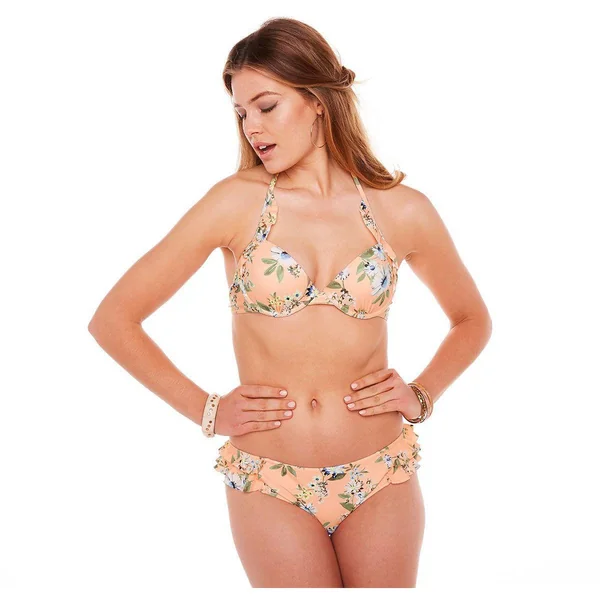 Haut de maillot de bain push-up - Orange Brigitte Bardot