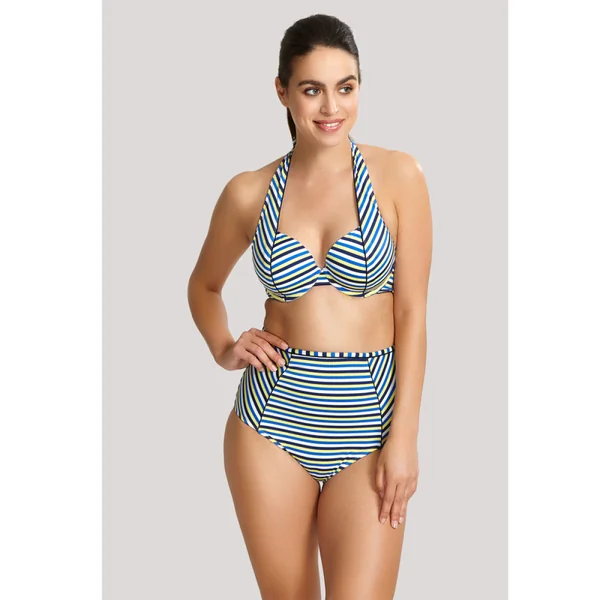 Haut de maillot de bain tour de cou armatures bleu Panache Maillot
