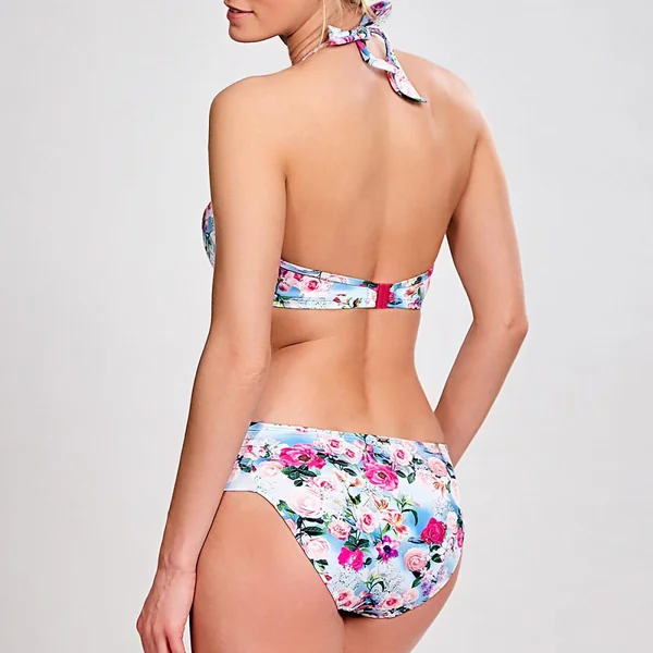 Haut de maillot de bain tour de cou blue floral Panache Maillot