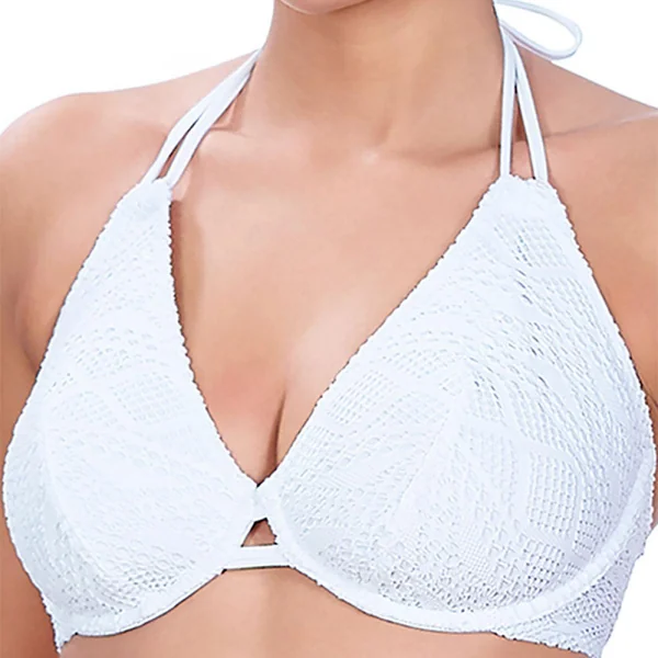 Haut de maillot de bain tour de cou à armatures Blanc Freya Maillots Miss Lejaby