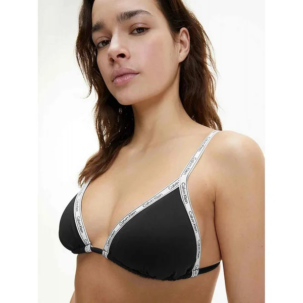 Haut de Maillot de Bain Triangle avec bretelles fines - Noir Calvin Klein Underwear