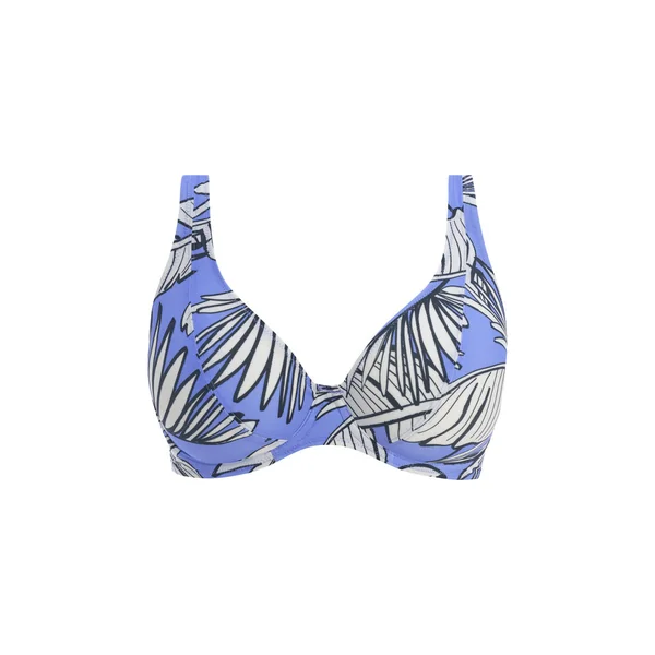 Haut de maillot de bain triangle - Bleu fleurie Freya Maillots