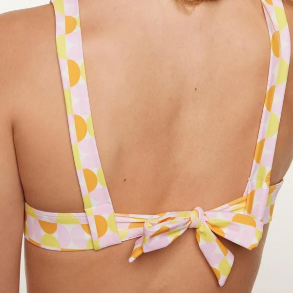 Haut de maillot de bain triangle rose Seventies Brigitte Bardot