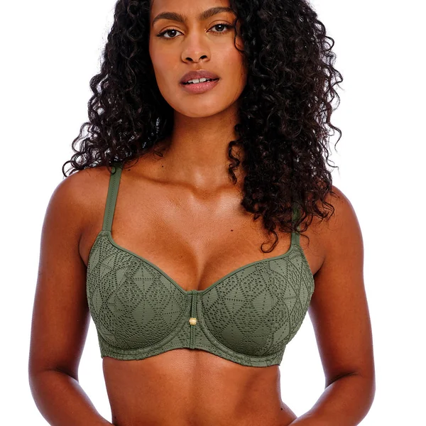 Haut de maillot de bikini vert Freya Maillots