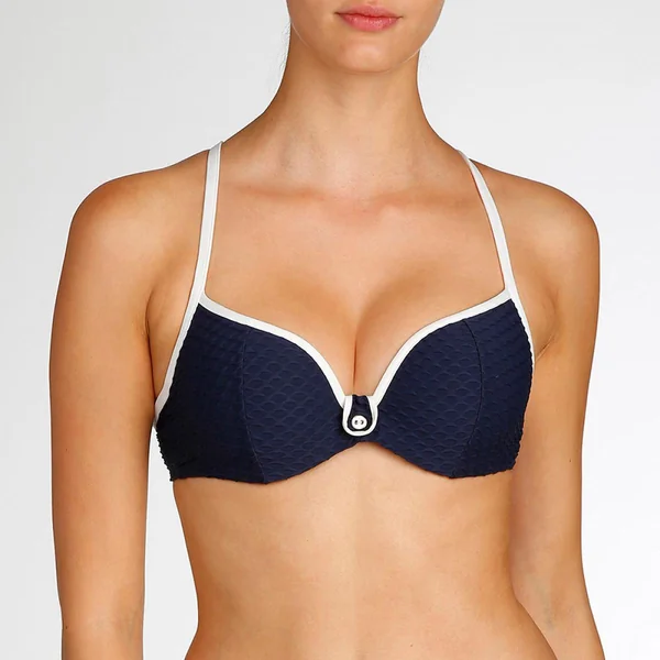Haut de maillot Forme Coeur rembourré Marie-Jo BRIGITTE blue noir bleu Marie Jo Swim