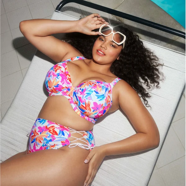 Haut de maillot plongeant blanc Elomi Bain
