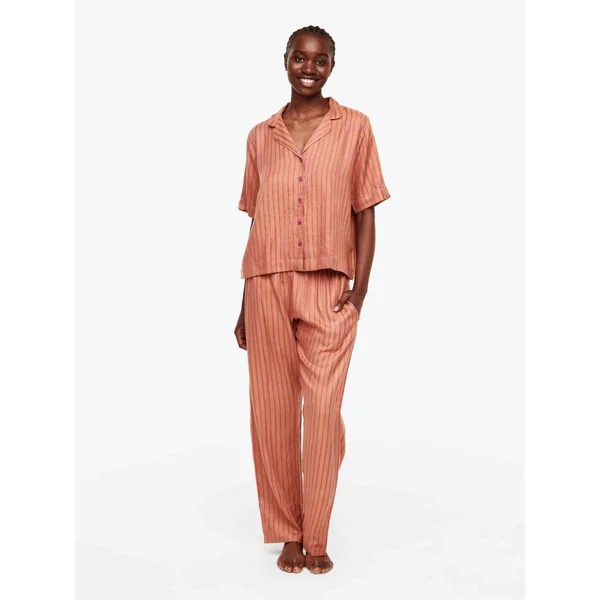 Haut de pyjama - Chemise à manches courtes - Orange Femilet - ANNA en viscose Femilet