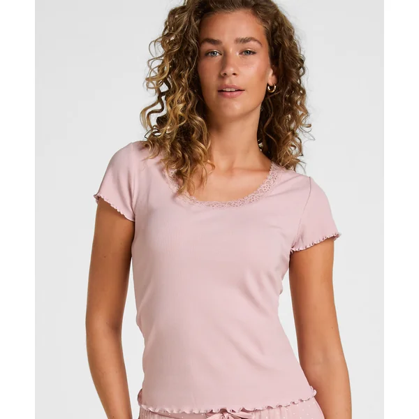 Haut de Pyjama Jersey Côtelé - Rose