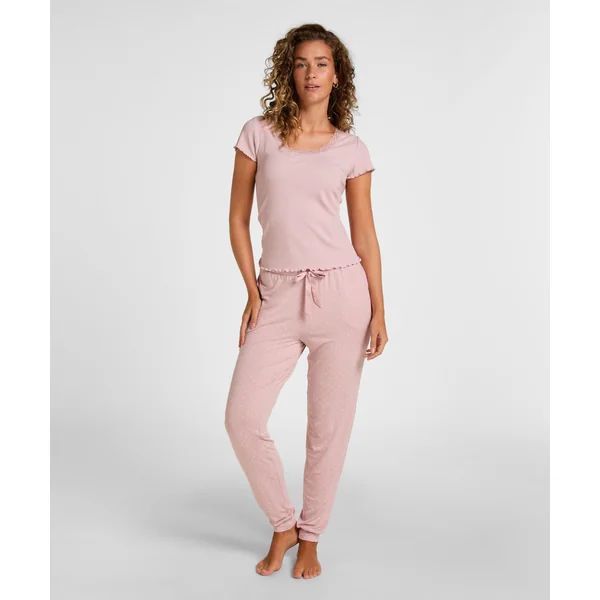 Haut de Pyjama Jersey Côtelé - Rose