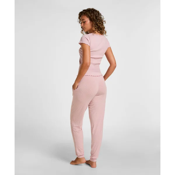 Haut de Pyjama Jersey Côtelé - Rose