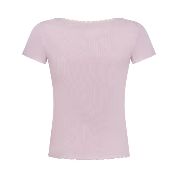 Haut de Pyjama Jersey Côtelé - Rose