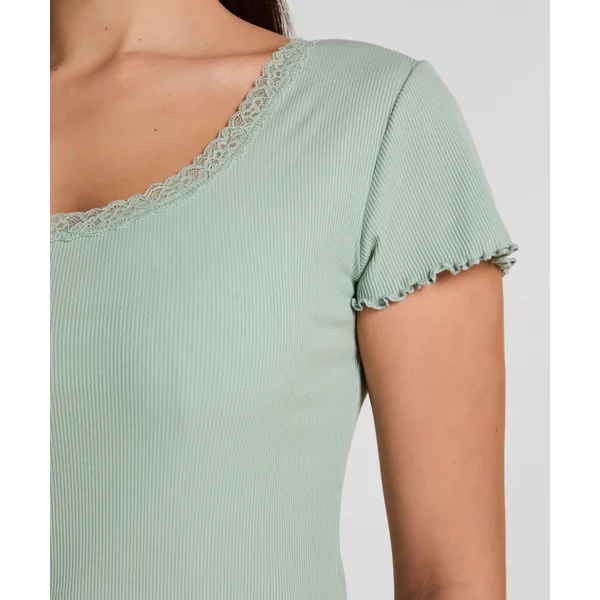 Haut de Pyjama Jersey Côtelé - Vert