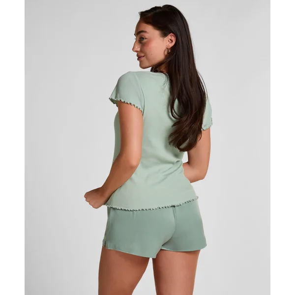 Haut de Pyjama Jersey Côtelé - Vert