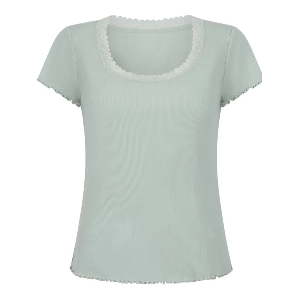 Haut de Pyjama Jersey Côtelé - Vert