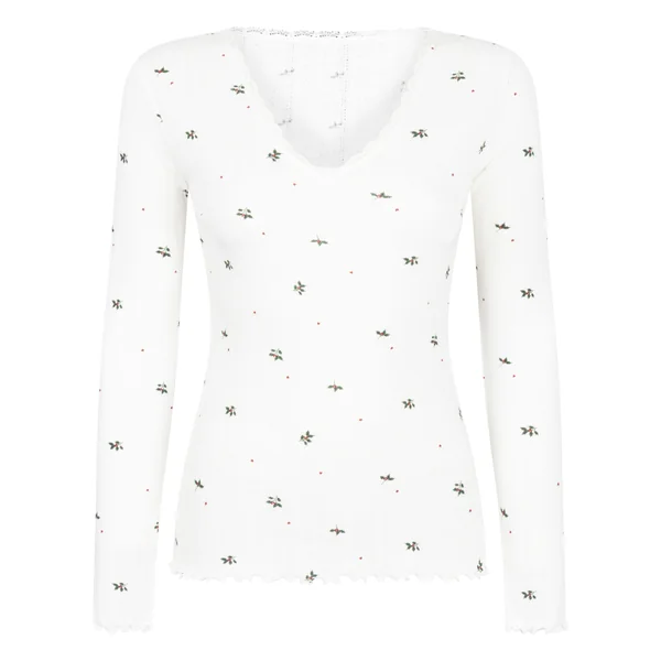 Haut de pyjama Pointelle - Blanc
