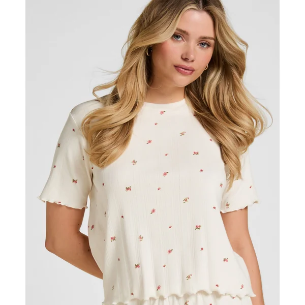 Haut de Pyjama Pointelle - Blanc
