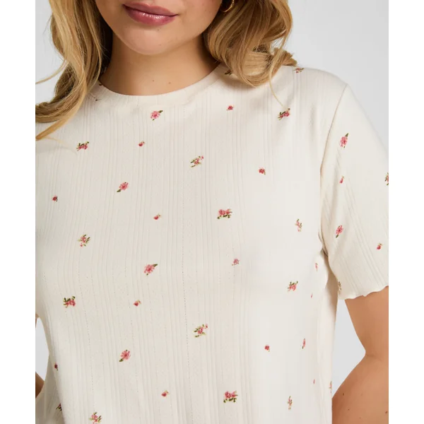 Haut de Pyjama Pointelle - Blanc