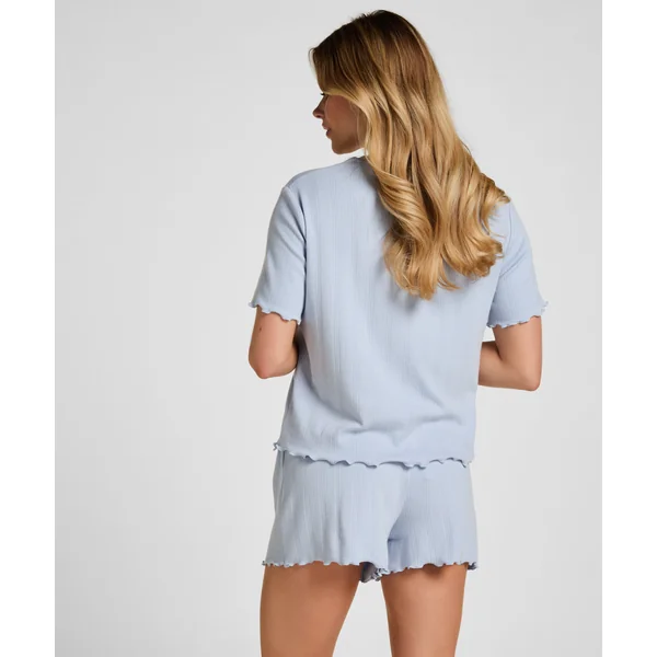 Haut de Pyjama Pointelle - Bleu