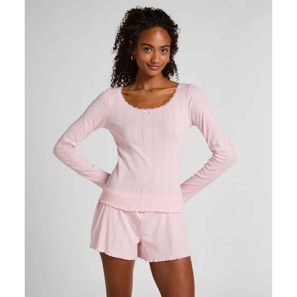 Haut de pyjama Pointelle - Rose