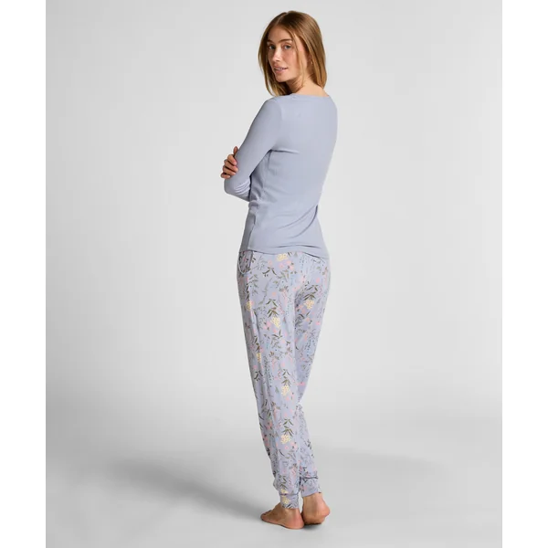 Haut de pyjama à manches longues Henley - Violet