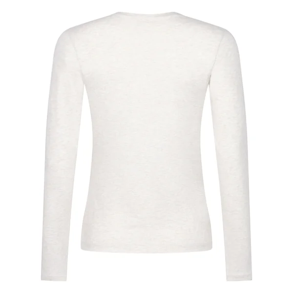 Haut à manches longues en coton doux - Beige