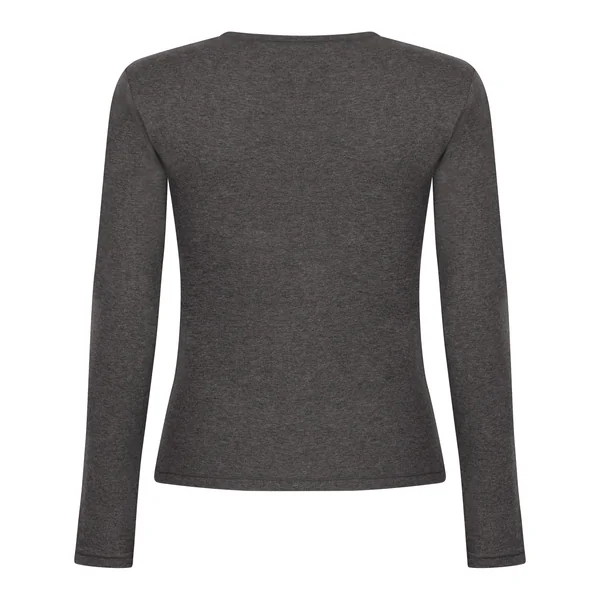 Haut à manches longues en coton doux - Gris