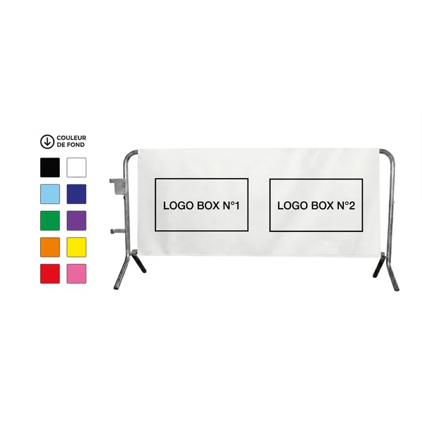 Housse barrière PVC personnalisée 155 x 210 cm
