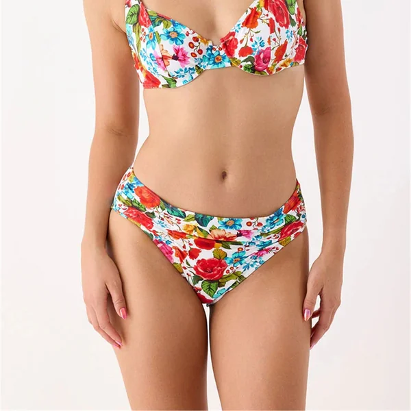 Janine Robin - Culotte plissée taille mi-haute Large Donatella