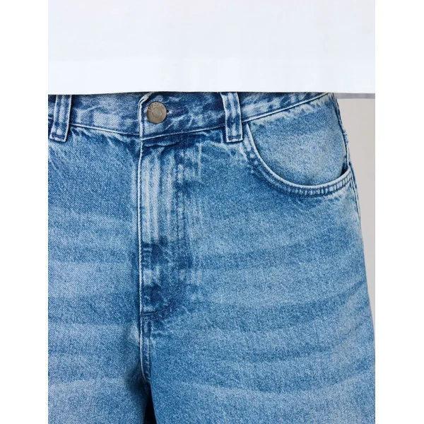 Jean baggy stone used Bleu moyen